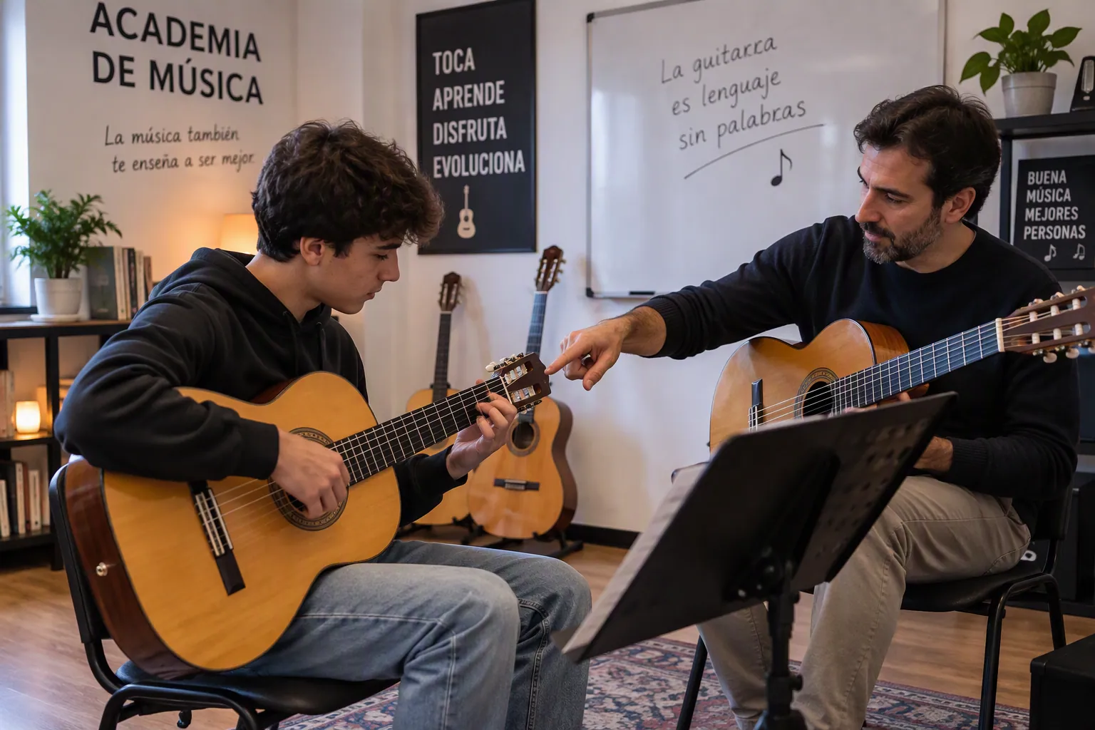 Español con clases de guitarra